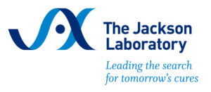 The Jackson Laboratory Logo with text "Leading the search for tomorrow's cures"